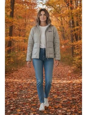 $239 Patagonia Light Gust Seabird Grey Jacket Women's Size XL